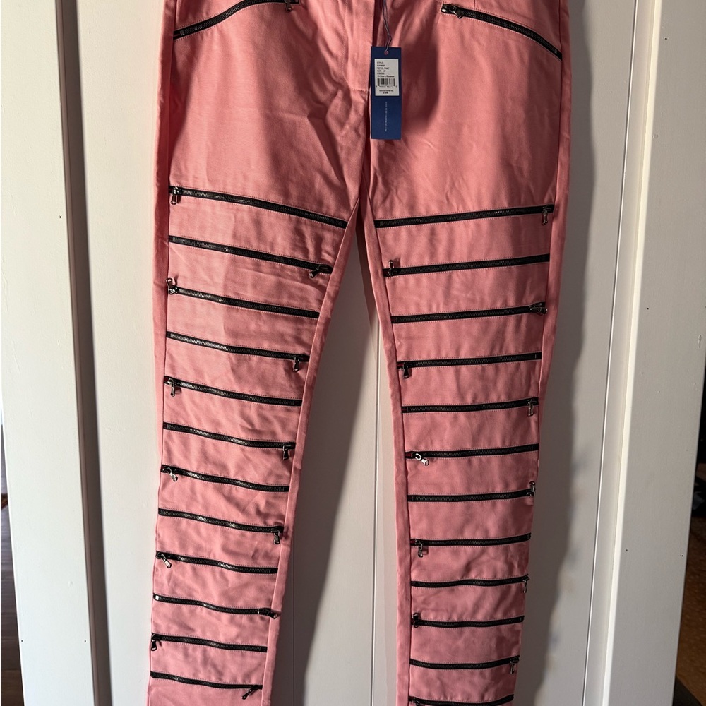 Rebecca Minkoff Pink Skinny Pants with Stripes